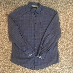 Ben Sherman Men’s Window Pane Long Sleeve Button Down Shirt